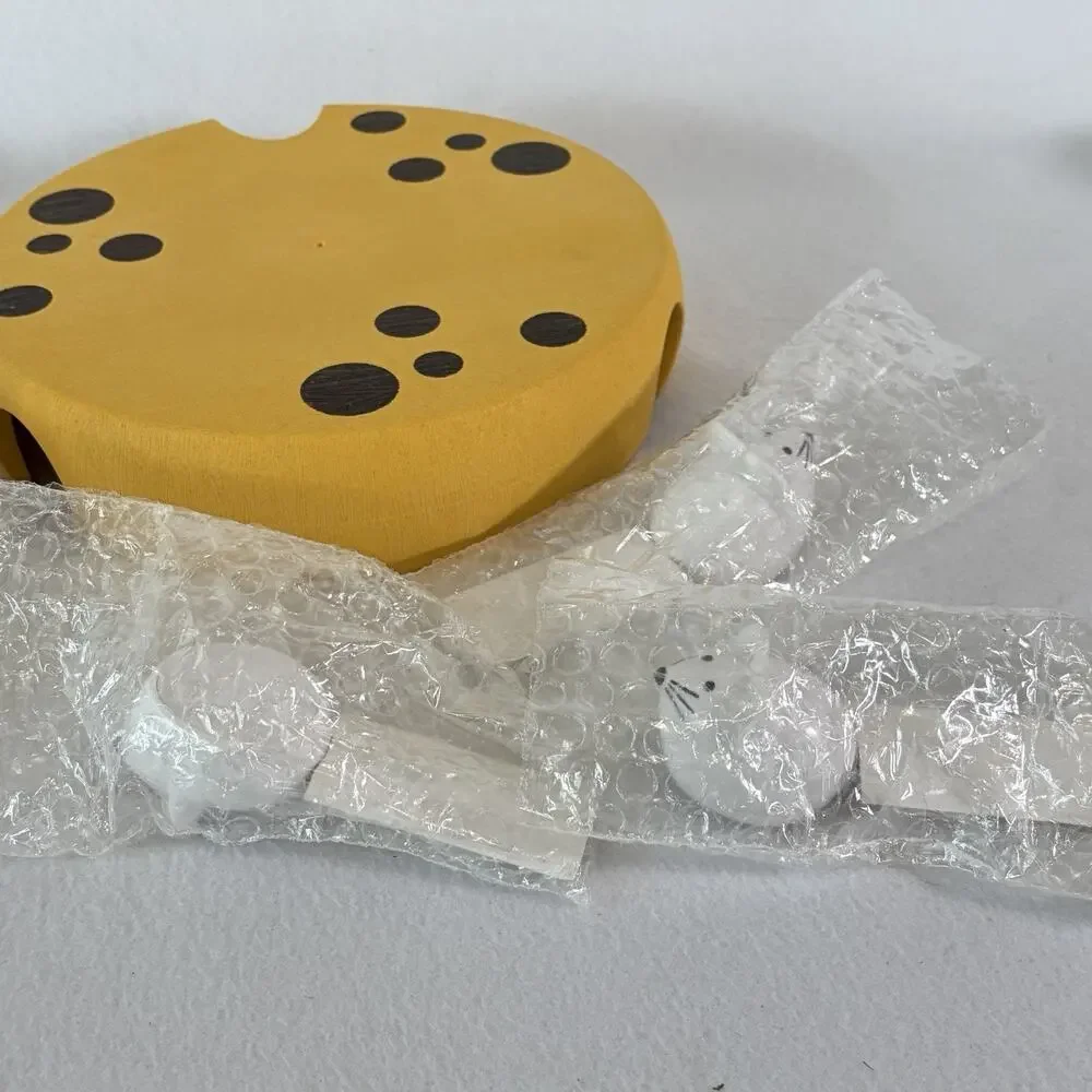 Cheese Serving Board and Tray with Cheese Motif and Mouse Charcuterie